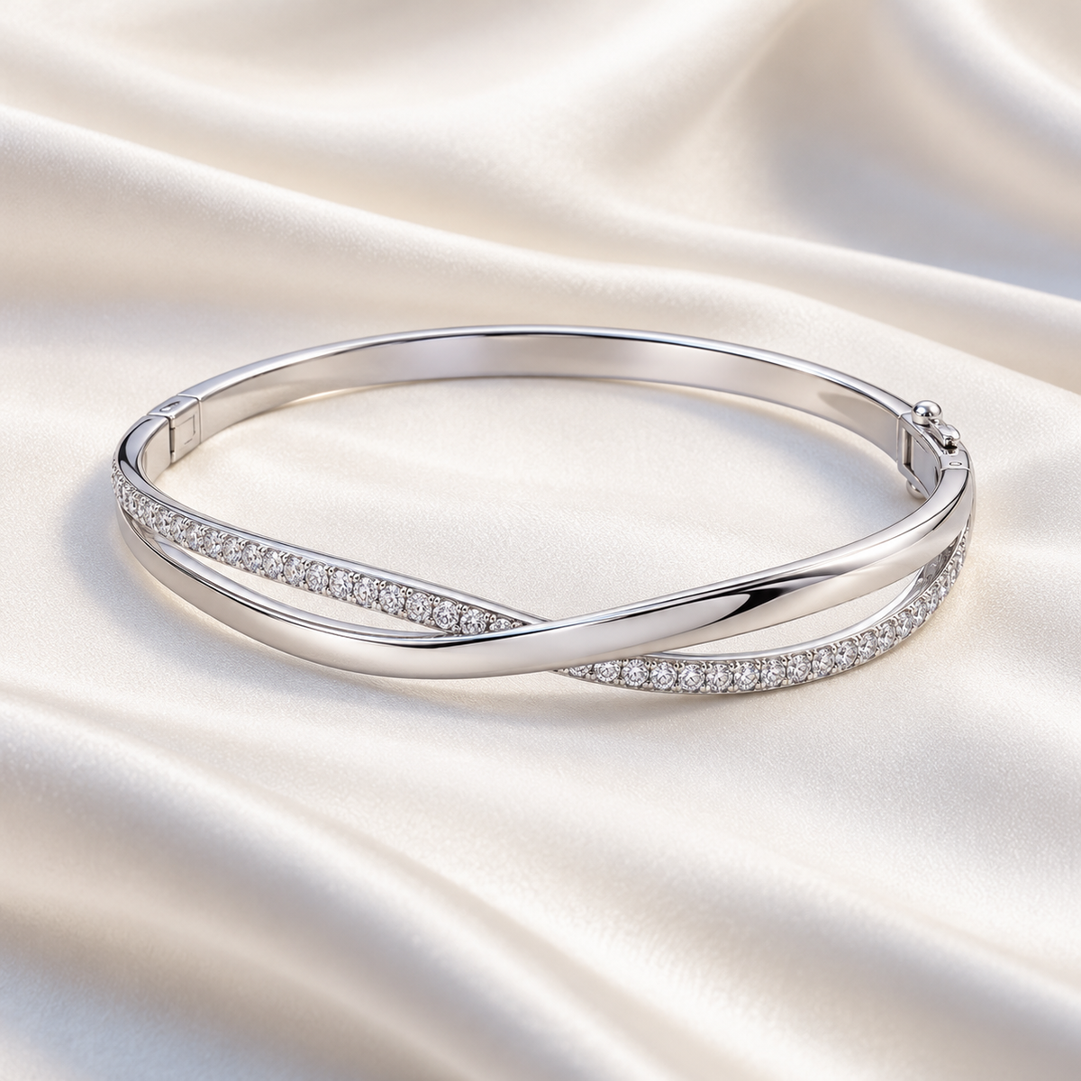 Luxe Diamonds Cressida Crossover Bangle
